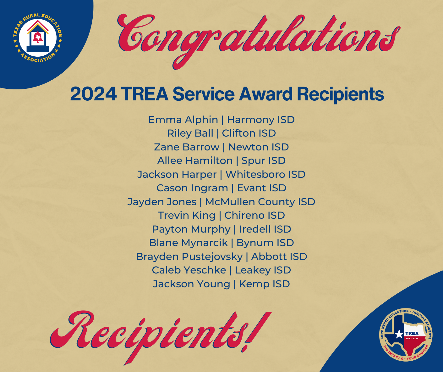 2024 Service Award Recipients