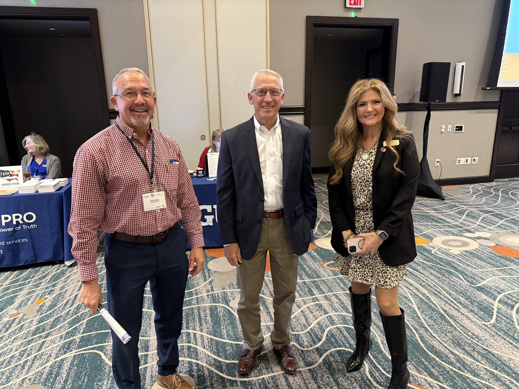 Education leaders connecting at a conference