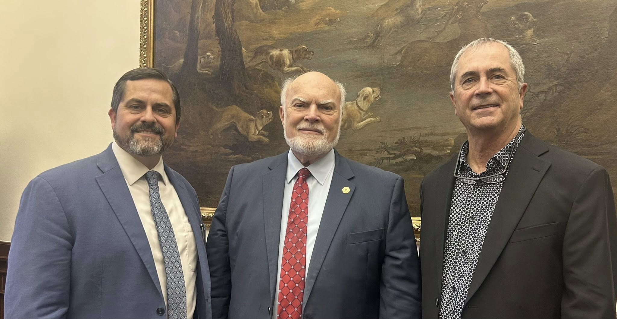 Rural education leaders meeting with a public official