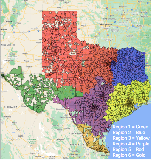 REC Regions Map