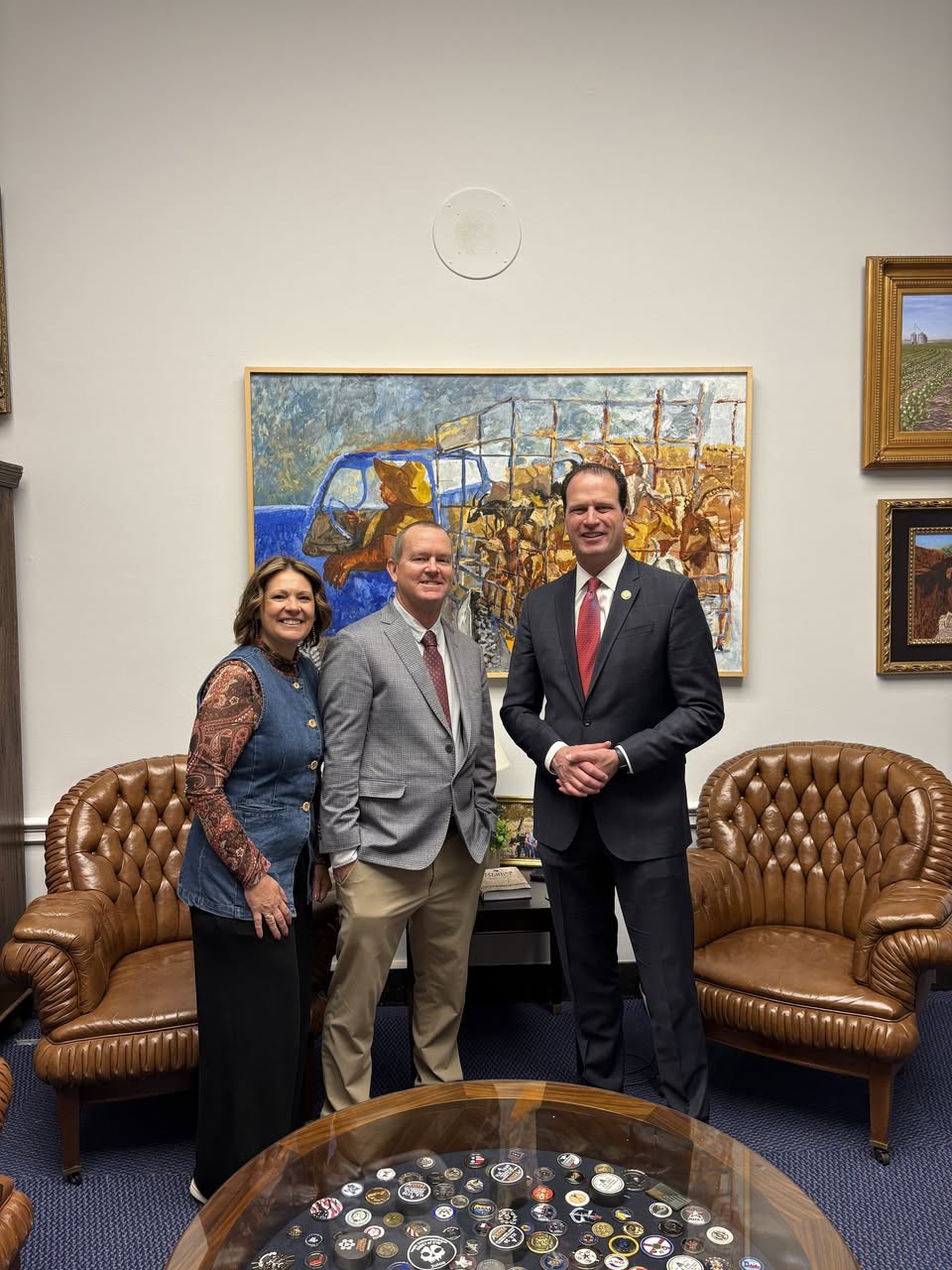 Rural education advocates meeting with a federal policymaker